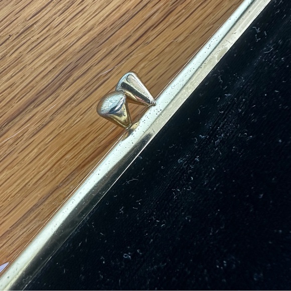 Vintage Black Velvet Clutch - Picture 3 of 7